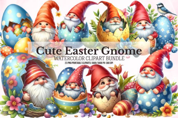 Download Watercolor Easter Gnome Sublimation - Easter gnome sublimation Collection