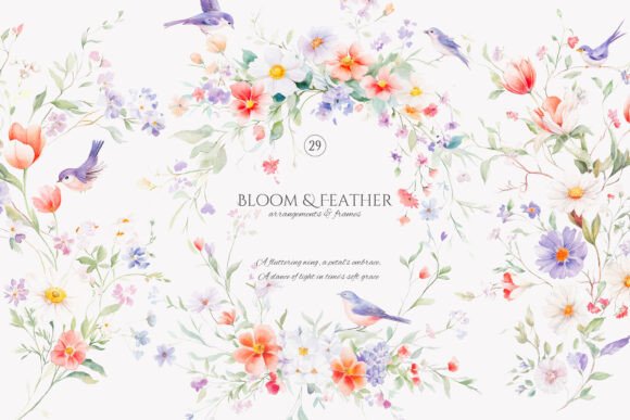 Download Watercolor Botanical Clipart Set - Botanical clipart Collection