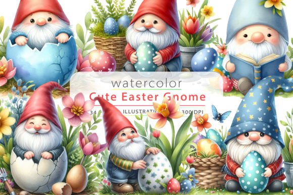 Download Cute Easter Gnome Sublimation Clipart - Easter gnome sublimation Collection