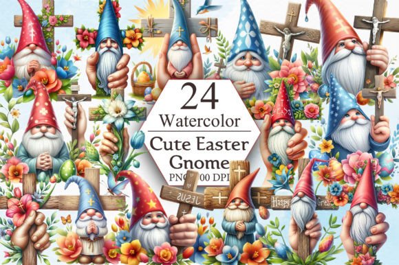 Download Cute Easter Gnome Sublimation Clipart - Easter gnome sublimation Collection