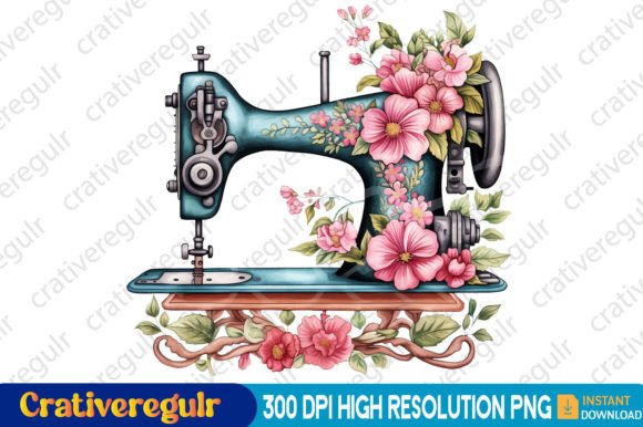 Download Floral Sewing Machines Clipart - Machines clipart Collection