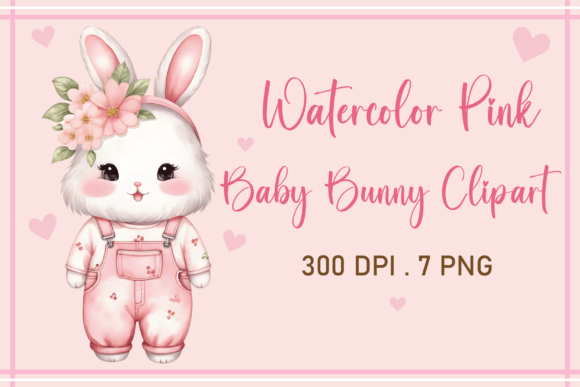 Download Cute Watercolor Bunny Clipart Bundle - Watercolor bunny Collection