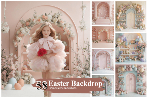 Download Pastel Colored Dreamy Easter Backdrops - Dreamy easter Collection