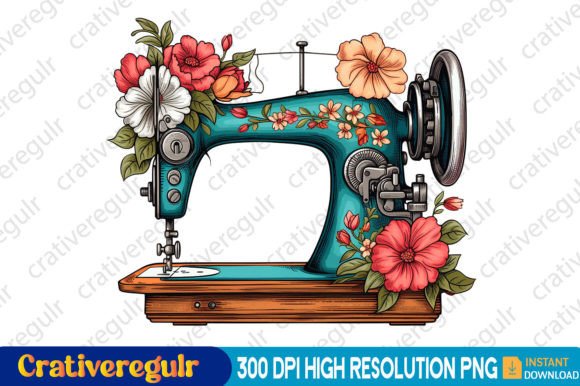 Download Floral Sewing Machines Clipart - Machines clipart Collection